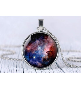 Nebula Kolye Galaxy Astronomi Kolyesi Güneş Sistemi Uzay 50cm Zincir Evren Kolye Samanyolu Takı