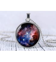 Nebula Kolye Galaxy Astronomi Kolyesi Güneş Sistemi Uzay 50cm Zincir Evren Kolye Samanyolu Takı