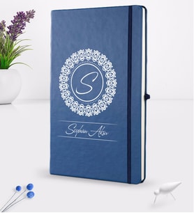 BK Gift Kişiye Özel İsimli Lacivert Termo Deri Defter 16x24cm Model 2