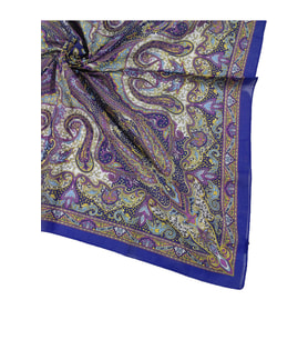 Enba Soft Pamuk Etnik Desenli Eşarp (Saks)