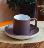 Renkli Türk Kahvesi Fincanı 100ml & Kahve Renk