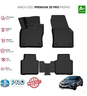 CAPTUR ARACA ÖZEL 3D PASPAS 2019 2020 2021 2022 2023 2024