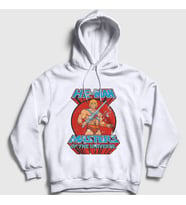 Presmono Unisex Beyaz Masters Of The Universe He Man Kapüşonlu Sweatshirt 432230tt