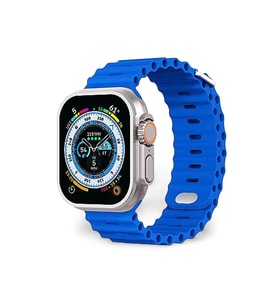 Cosmostech Akıllı Saat Watch için Uyumlu 42MM 44MM 45MM 49MM 1/2/3/4/5/6/se/7/8/ultra Akıllı Saat Silikon Kordon ve Kayışı Mavi