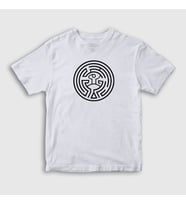 Presmono Unisex Çocuk Beyaz Maze Westworld T-Shirt 224487tt (Beyaz)