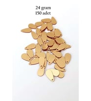 Oya Abiye Bileklik Kolye Pleksi Metalik Plastik Pul Altın Renk 24 gram 150 adet - BNC544