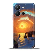 Vivo Y36 Kapak HD Renkli Dizayn Silikon Kılıf - Gündoğumu