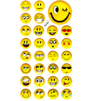 Sticker Kabartmalı Stiker Defter Planlayıcı Etiket (HQ005)-18x10 cm- Komik Emoji