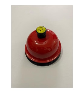 Dekoratif Resepsiyon Zili - 8,5 cm Kırmızı Metal Masa Zili