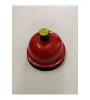 Dekoratif Resepsiyon Zili - 8,5 cm Kırmızı Metal Masa Zili