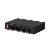 DAHUA PFS3006-4ET-60 4 PORT 10/100 + 2 PORT 10/100 UPLINK 250 METRE 60W POE METAL KASA SWITCH