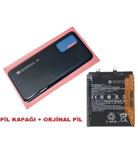 Tkgz Xiaomi Mi 10T Mİ 10T Pro Arka Pil Batarya Kapağı + PİL (CAM) SİYAH