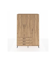 Hyperion Gardrop 6 Raflı 3 Çekmeceli Tek Askılı 132x44x195 Çam-Çam