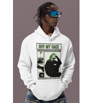 Tasarım Justin Bieber Off My Face Baskılı Unisex Oversize Şarkıcı Hoodie