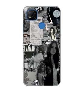 Redmi 9C / Redmi 10A Uyumlu Lana Del Rey Desenli Şeffaf Telefon Kılıfı