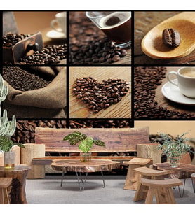 Kahveli Duvar Kağıdı Posterleri Cafe Duvar Kağıdı Baskı