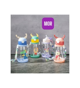 600 ML POLYKARBON GEYİKLİ MATARA PİPETLİ OTOMATİK KAPAKLI 20 CM UZUNLUK