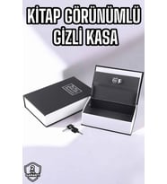 Büyük Boy Anahtarlı Kitap Görünümlü Gizli Kasa Çelik Kasa Altın Kasası