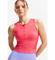 Nike Pro Women's Dri Fit Tank Top Çeyrek Fermuar Kadın Antreman Atleti Kahverengi