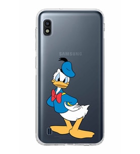 Samsung Galaxy A10   Kamera Korumalı  Kapak Donald Duck Tasarımlı  Şeffaf Kılıf