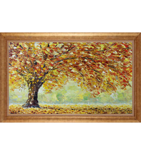 Çerçeveli Paspartulu Manzara Tablo bm1165 (Gold)