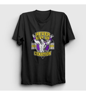 Presmono Unisex Siyah Cenation Güreş Wwe John Cena T-Shirt 496343tt