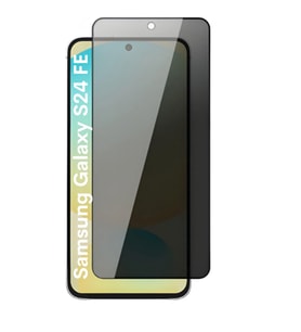 Samsung Galaxy S24 FE Uyumlu Tam Kaplayan Hayalet Cam Siyah Karartma Ekran Koruyucu Cam Anti-Static