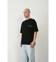 Erkek Baskılı T-Shirt Kısa Kol Bisiklet Yaka Rahat Kalıp Tişört - Siyah