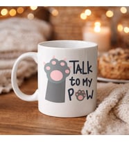 Northcity Talk To My Paw – Sevimli Kedi Patili Porselen Kupa (300ml)