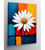 Kanvas Tablo Soyut Daisy Çiçeği Sanatı