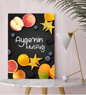 BK Gift Kişiye Özel Mutfak Konseptli Kanvas Tablo 30x50cm-4