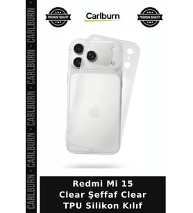 Redmi Mi 15 Clear Şeffaf Clear TPU Silikon Kılıf Cep Kılıfı Cihaz Aksesuarı Arka Kapak