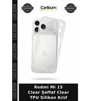 Redmi Mi 15 Clear Şeffaf Clear TPU Silikon Kılıf Cep Kılıfı Cihaz Aksesuarı Arka Kapak