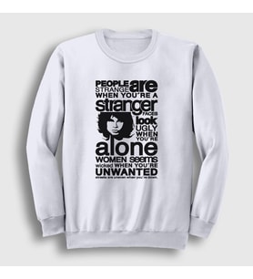 Presmono Unisex Beyaz Stranger The Doors Sweatshirt 116830tt (Beyaz)