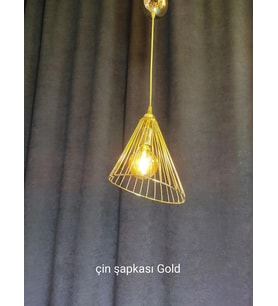 ÇİN ŞAPKASI GOLD SARKIT ARMATÜR