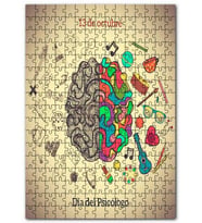 Cakapuzzle Ekim Psikoloji Günü Sayısal Duygusal Beyin Puzzle Yapboz MDF (Ahşap) (120 Parça)