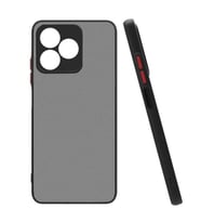 Coverzone Realme C53 ile uyumlu K?l?f Hux Kapak ??k ve Dekoratif Model Toz Kir ve Darbelere Kar?? Koruma Y�kseltilmi? Kenarlar ile Ekstra Koruma Siyah