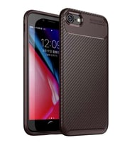 Apple iPhone 6 Uyumlu Karbon Desenli Negro Silikon Kılıf (Kahverengi)