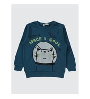 Civil Boys Erkek Çocuk Sweatshirt 2-5 Yaş Petrol Yeşili (Petrol Yeşili)