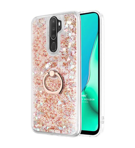 Microsonic Oppo A5 2020 Kılıf Glitter Liquid Holder Gold