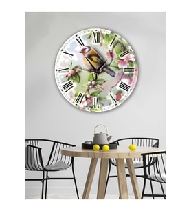 BİLGE LAZER Retro Tasarımlı Duvar Saati 35x35 Cm (Baskılı)