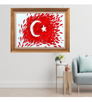 Altın Paspartulu Çerçeveli Tablo C703 (Gold)