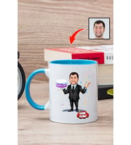 Yakın Erkek Arkadaşa Doğum Günü Hediyesi Kişiye Özel Karikatürlü Kupa Bardak