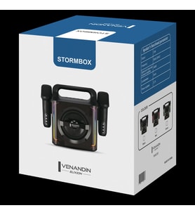 Venandin Stormbox Karaoke Çift Mikrafonlu Speaker Çift Mikrofonlu Taşınabilir Hoparlör