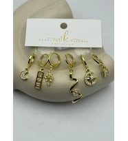Vip 6'lı Gold Küpe - 25-vip153