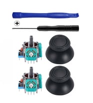 PS5 Analog Motor ve Topuz 2+2 Tornavida Ayırıcı Set Playstation 5 Kol Tamir Seti Yedek Parça (Mavi)