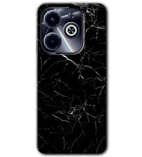 İnfinix Hot 40i Kılıf HD Desen Baskılı Kılıf - Siyah Mermer