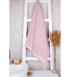 %100 Pamuk 65x130 Banyo Havlusu (Pembe)