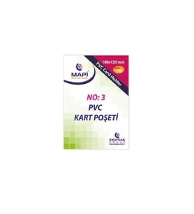 Mapi Pvc Dikey Kart Poşeti No:3 100X135 Mm 100 Lü (1 Paket 100 Adet)