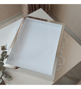 30x40 Cm Yeni Trend Gümüş Kaplı Çerçeve! Gül Kutusu! Anı Çerçevesi! Pleksi Çerçeve